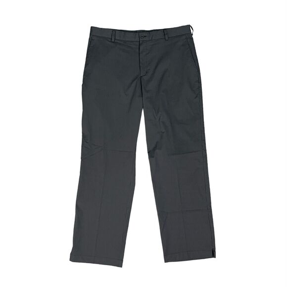 Nike Golf Pant Mens 36 Gray Tour Pinstripe DriFit Flat Front Stretch Performance - Picture 1 of 14